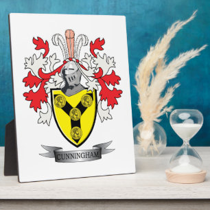 Placa Expositora Cunningham Family Crest Coat of Arms