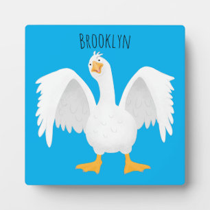 Placa Expositora Curioso ilustracion de personalizado ganso domésti