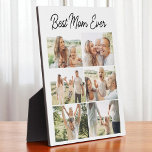 Placa Expositora Custom 6 Photo Collage Best Mom Ever<br><div class="desc">Design a unique and heartfelt gift with this custom 6 photo collage plaque featuring the words Best Mom Ever. This high-quality wood plaque is the perfect way to celebrate Mom with your favorite memories. Ideal for Mothers Day, birthdays, or just because, it is printed on durable birch or maple wood...</div>