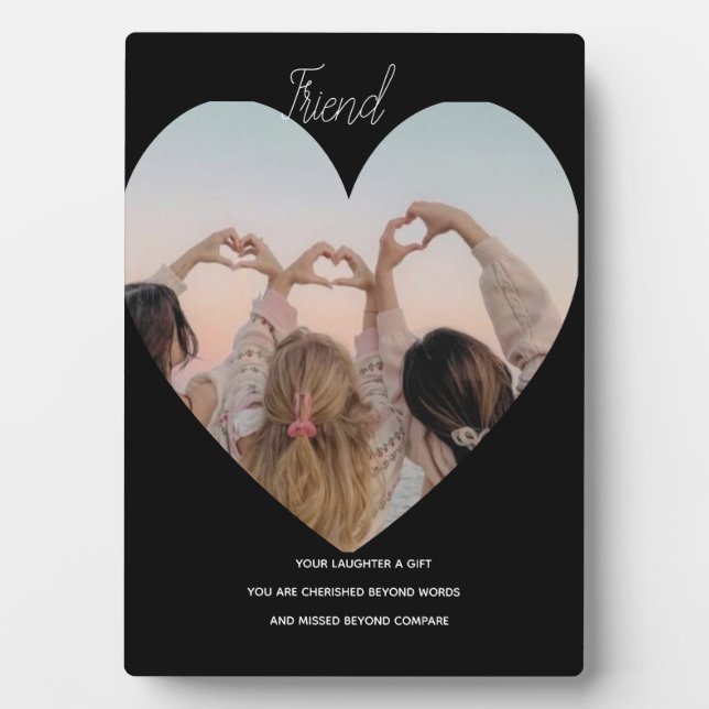Placa Expositora Custom Friend Memorial Plaque Tabletop Tribute (Frente)