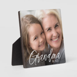 Placa Expositora Custom Grandma Established Year Photo