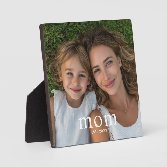 Placa Expositora Custom Mom Established Modern Minimal Photo (Anverso)