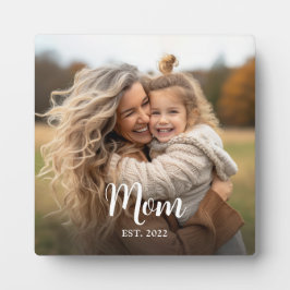 Placa Expositora Custom Mom Established Modern Script Photo
