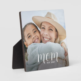 Placa Expositora Custom Mom Established Modern Script Photo