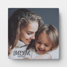 Placa Expositora Custom Mom Established Modern Script Photo