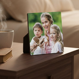 Placa Expositora Custom Mom Established Modern Script Photo 