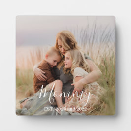 Placa Expositora Custom Mom Established Modern Script Photo 