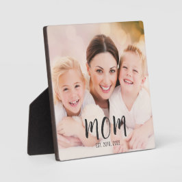 Placa Expositora Custom Mom Established Modern Script Photo