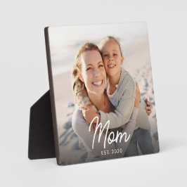 Placa Expositora Custom Mom Established Modern Script Photo 