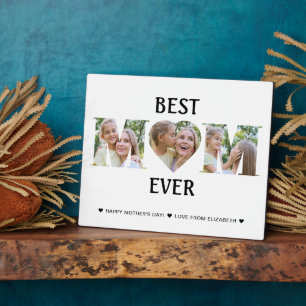 Placa Expositora Custom Photo Collage Best Mom Ever Mothers Day