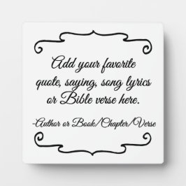 Placa Expositora Custom Quote Saying Bible Verse Personalized Gift