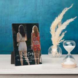 Placa Expositora Custom Sisters Photo Plaque – Sweet Gift Idea
