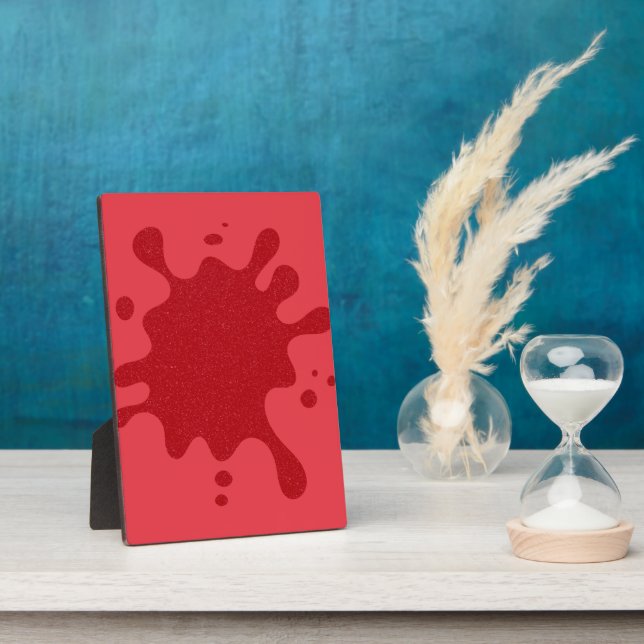 Placa Expositora Custom Tomato Red Splash Display Plaque (Lado)