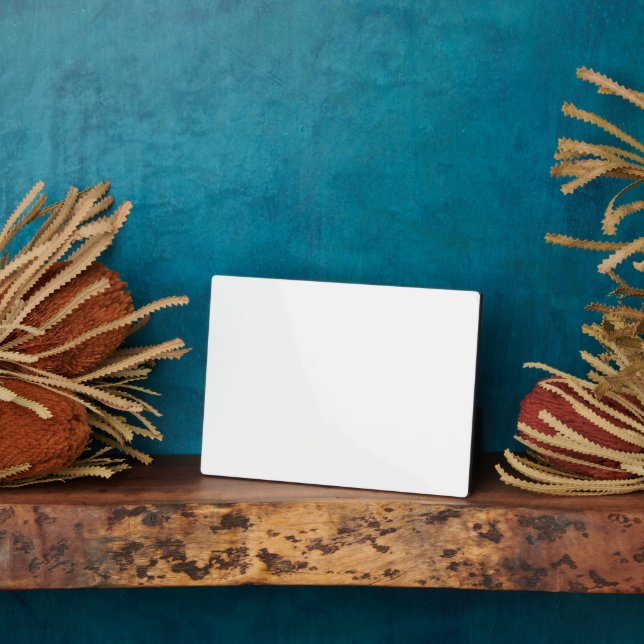 Placa Expositora Custom white simple Design Add Photo or Text (Lado)