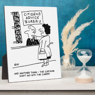 Placa Expositora Customer at Citizens Advice Bureau Gives Advice