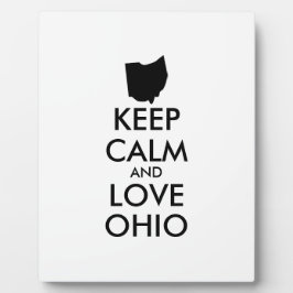 Placa Expositora Customizable KEEP CALM and LOVE OHIO