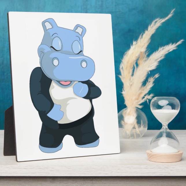 PLACA EXPOSITORA CUTE AZUL HIPPO (Lado)