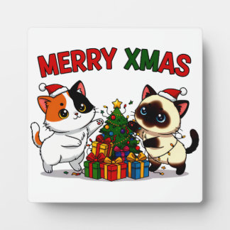 Placa Expositora Cute Calico & Siamese Kitten Gift