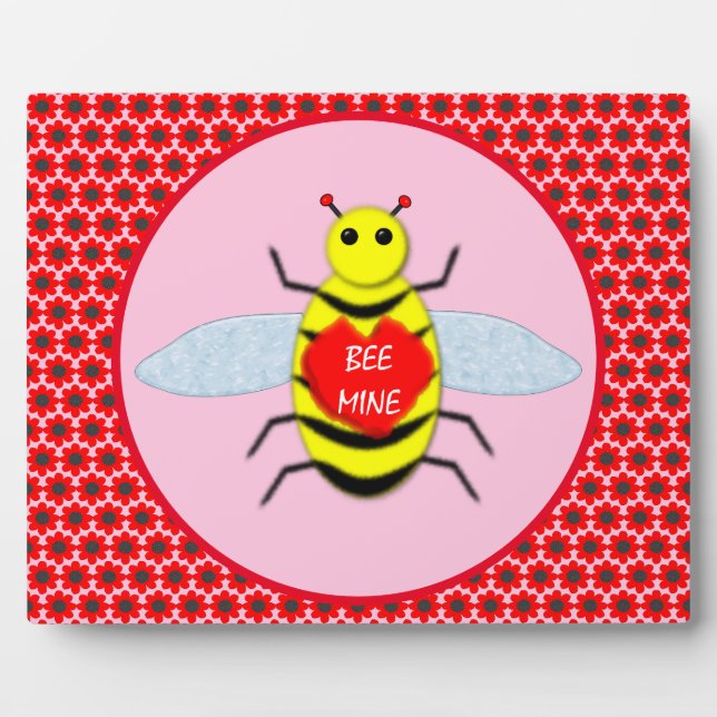 Placa Expositora Cute Día de San Valentín Bee (Frente)