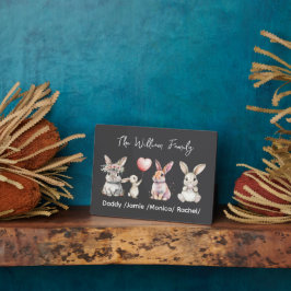 Placa Expositora Cute Easter Bunny Family Plaque – Personalized