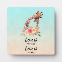 Cute Giraffe Pair El amor es el amor del paciente