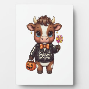 Placa Expositora Cute gracioso Halloween Highland Cow