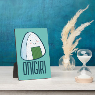 Placa Expositora Cute Onigiri Hoodie Platos y Rótulos