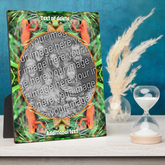 Placa Expositora Cute Salamander Personalizado Crea Tu Propia Foto (Lado)