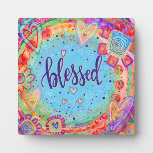 Placa Expositora Cute Whimsical Blessed Fun Inespirivity Easel