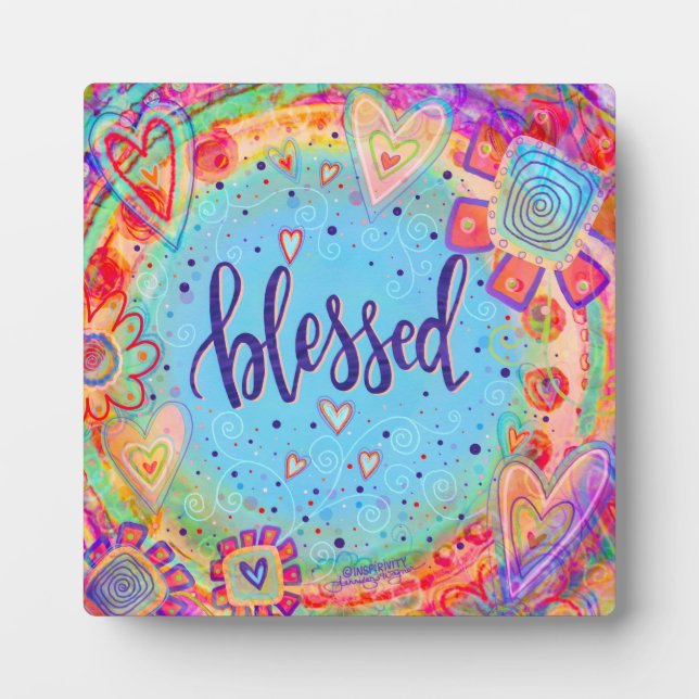 Placa Expositora Cute Whimsical Blessed Fun Inespirivity Easel (Frente)