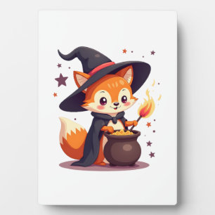 Placa Expositora Cute Witch Fox � Magical Halloween Animal Tee