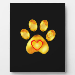Placa Expositora Cuto Gold Paw en negro