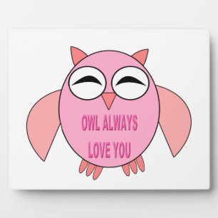 Placa Expositora Cuto mensaje de amor Owl Plaque