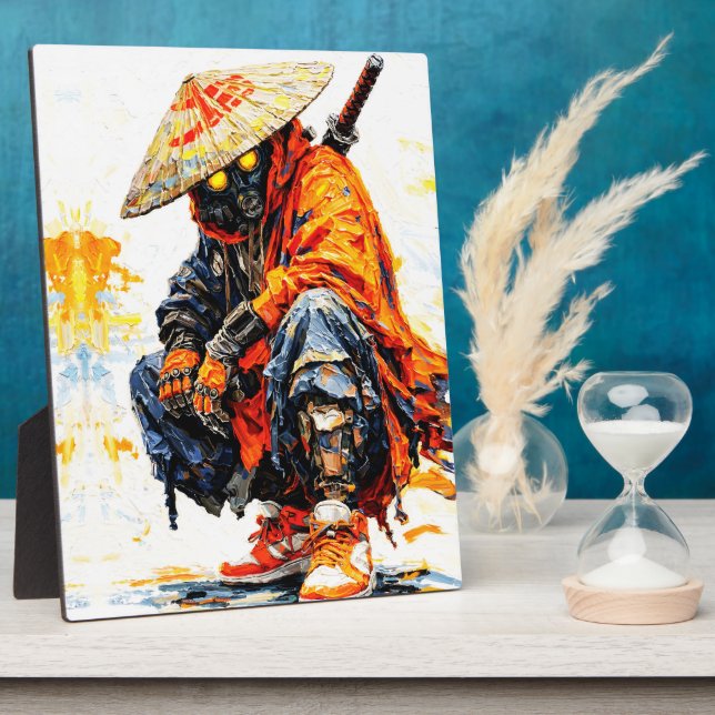 Placa Expositora Cyber Samurai Palette Knife Neon Orange Impasto (Lado)