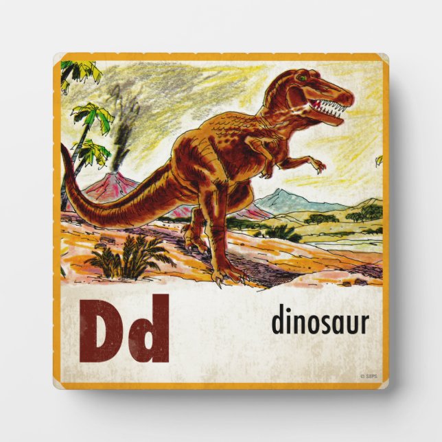 Placa Expositora D es para Dinosaur (Frente)