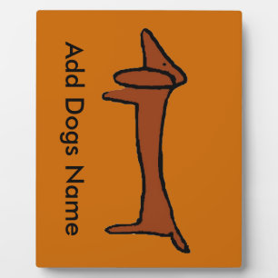 Placa Expositora Dachshund, añadir nombre