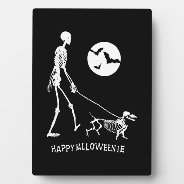 Placa Expositora Dachshund Halloween (Frente)