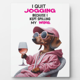 Placa Expositora Dachshund Wine Drinker