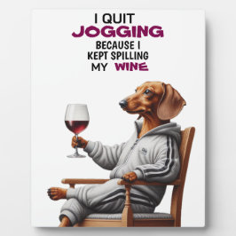 Placa Expositora Dachshund Wine Drinker