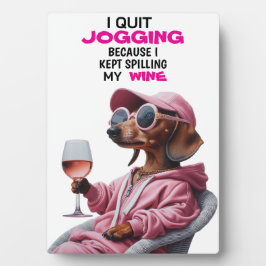 Placa Expositora Dachshund Wine Drinker