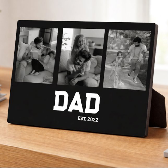 Placa Expositora Dad Established 3 Photo Black & White Year  (Subido por el creador)
