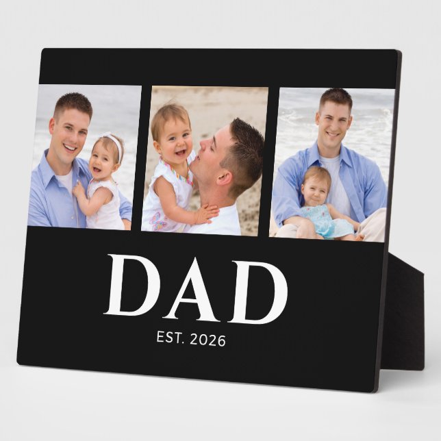 Placa Expositora Dad Established Modern Black 3 Photo (Lado)