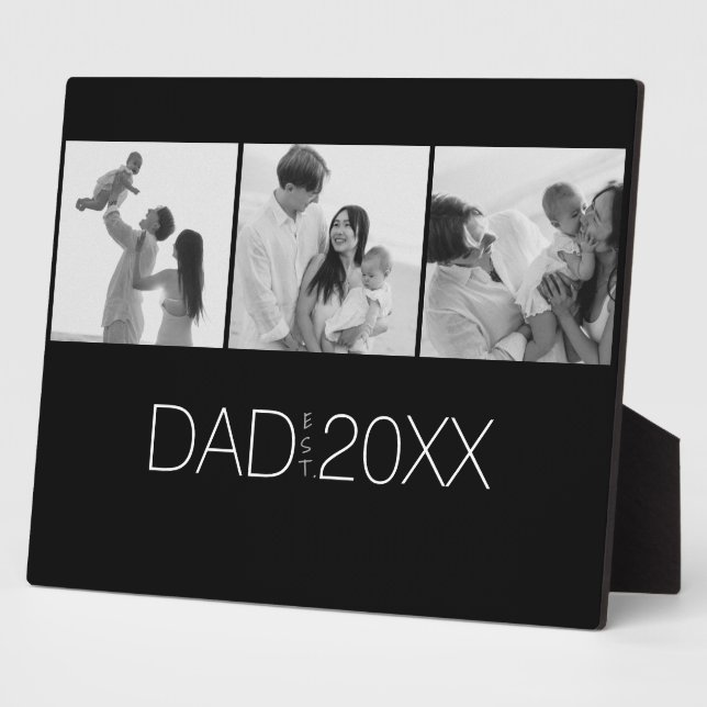Placa Expositora Dad Established Three Photo Modern  (Lado)