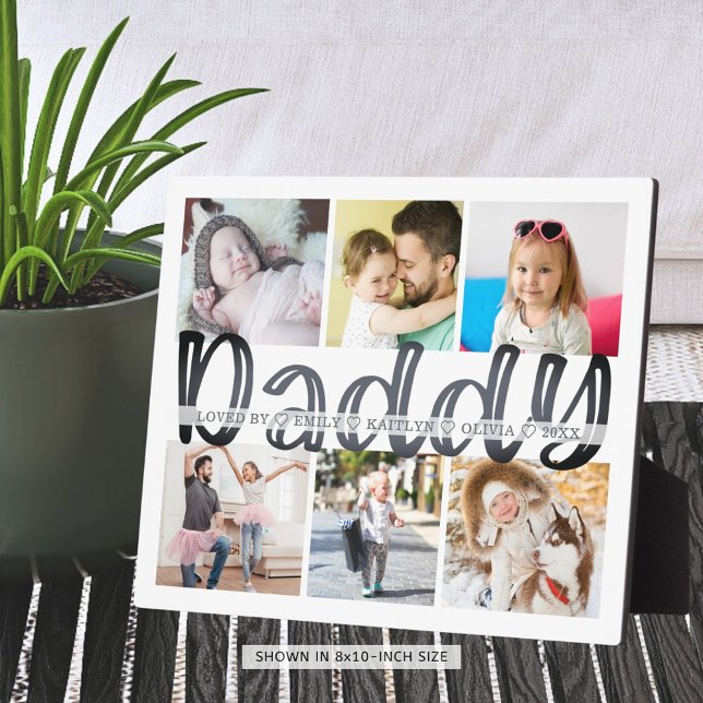 Placa Expositora DADDY 6 Collage de fotos Gris Personalizado Texto  (Subido por el creador)