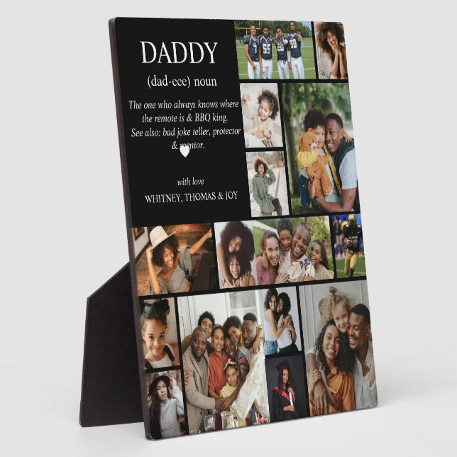 Placa Expositora Daddy Definition Photo Collage (Lado)
