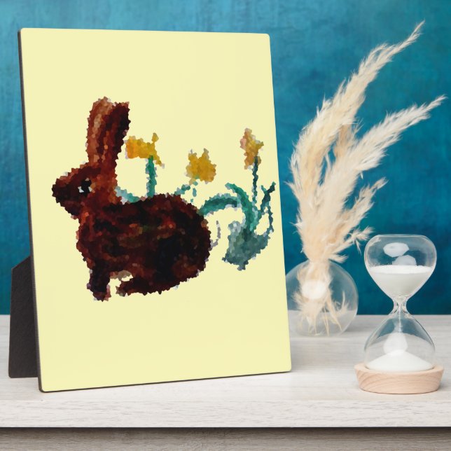 Placa Expositora Daffodil de conejo de primavera (Lado)