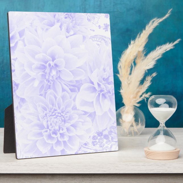 Placa Expositora Dahlias En Azul (Lado)