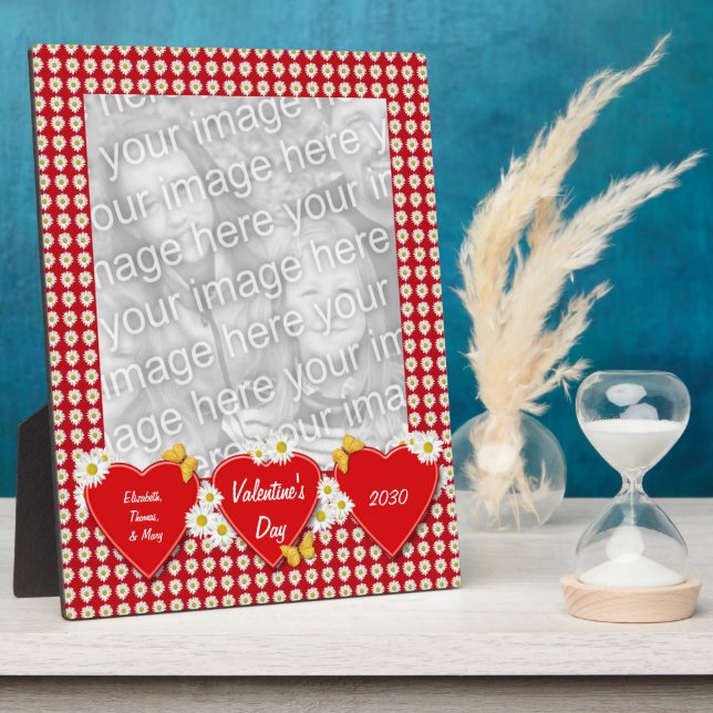 Placa Expositora Daisy Hearts Valentine Photo (Lado)