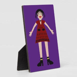 Placa Expositora Dama de vampiros gótica de Halloween