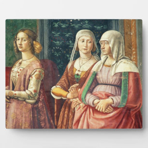 Placa Expositora Damas florentinas, del nacimiento de San Juan el
